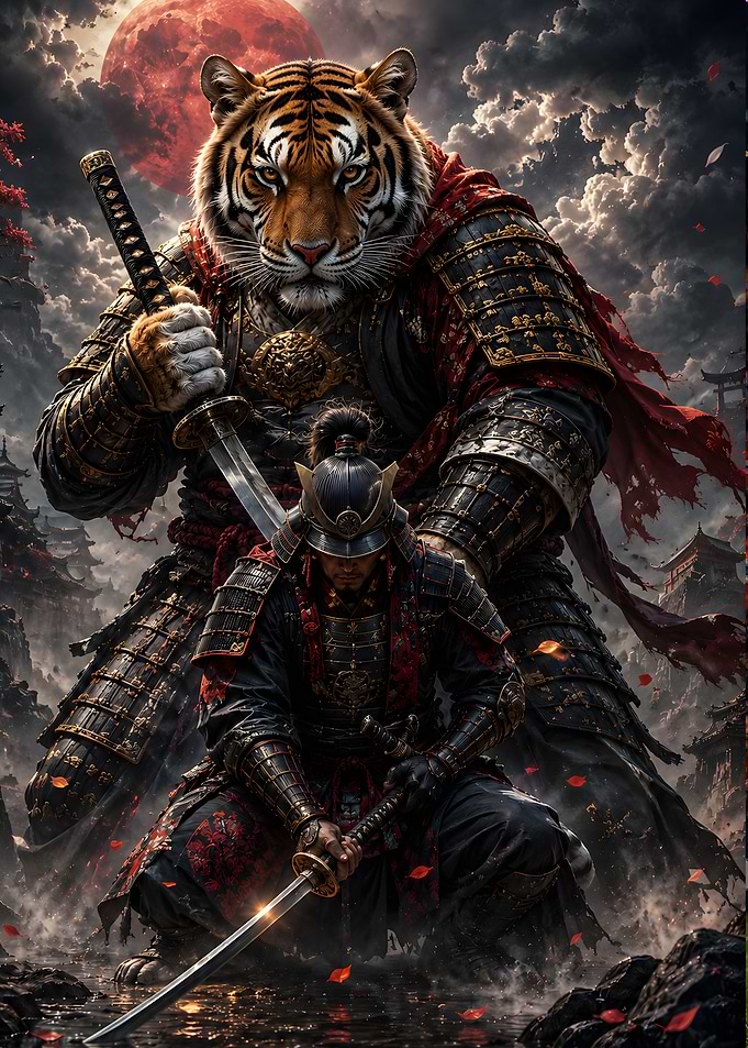 Tiger Samurai and Warrior Duo