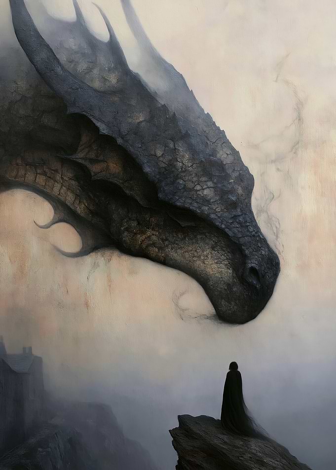 Dragon Encounter on Misty Cliff