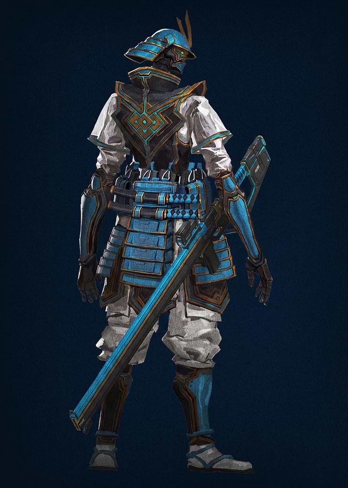 Cybernetic Samurai Warrior Concept Art