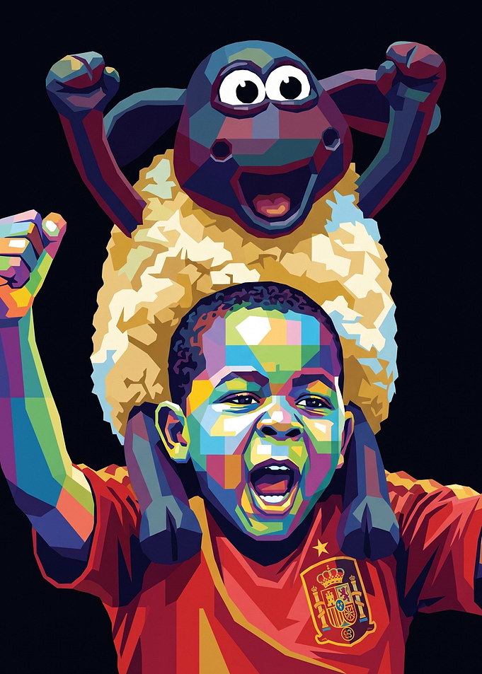 Shaun the Sheep and Fan Pop Art