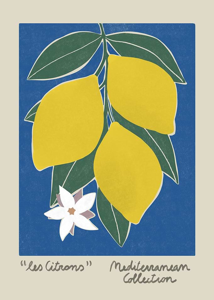 Les Citrons Mediterranean Art Print