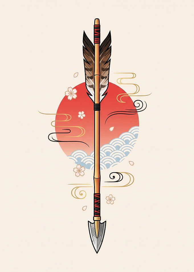 Traditional Japanese Arrow Illustration