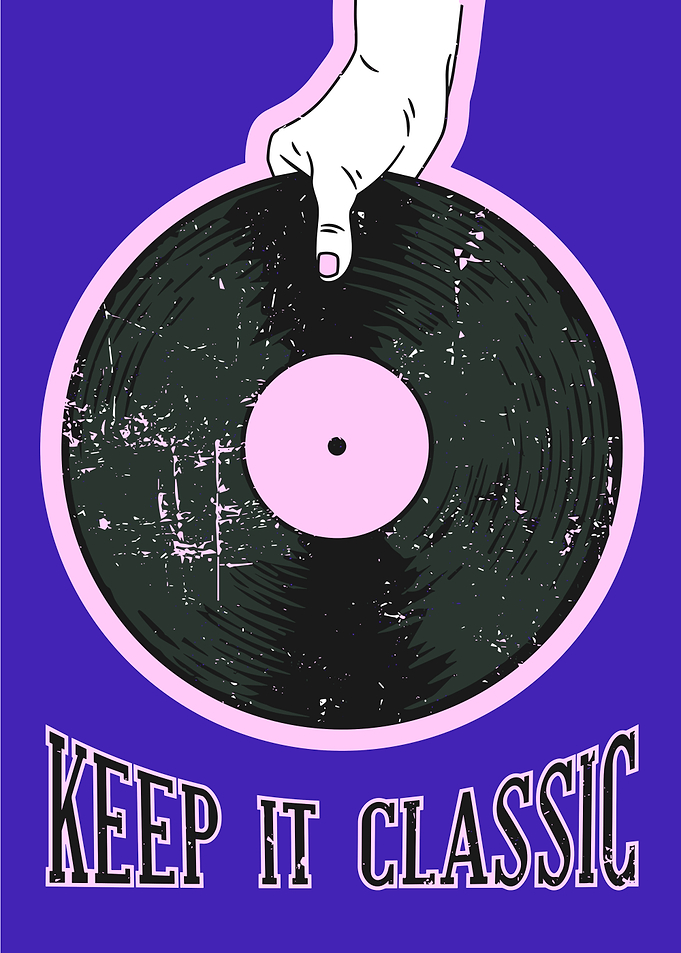 Keep It Classic Vinyl Record Poster