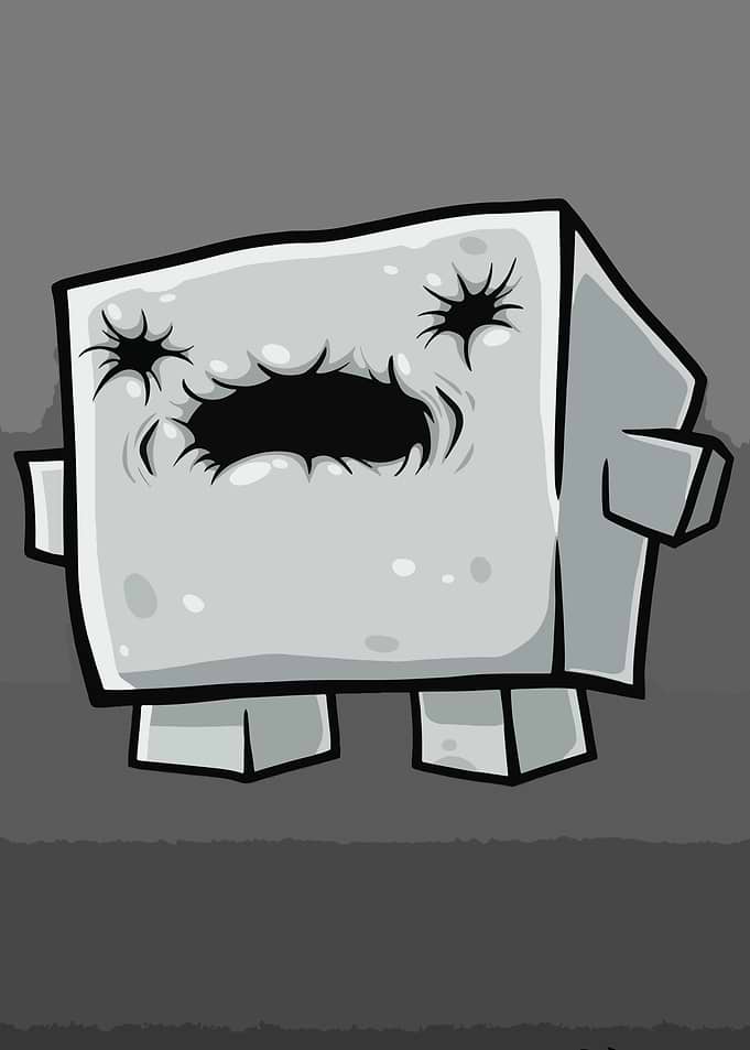 Square Cube Monster Character