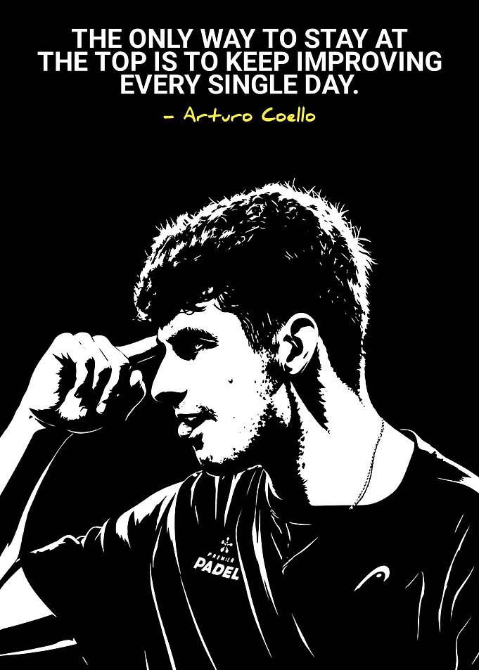 Arturo Coello Inspirational Padel Poster