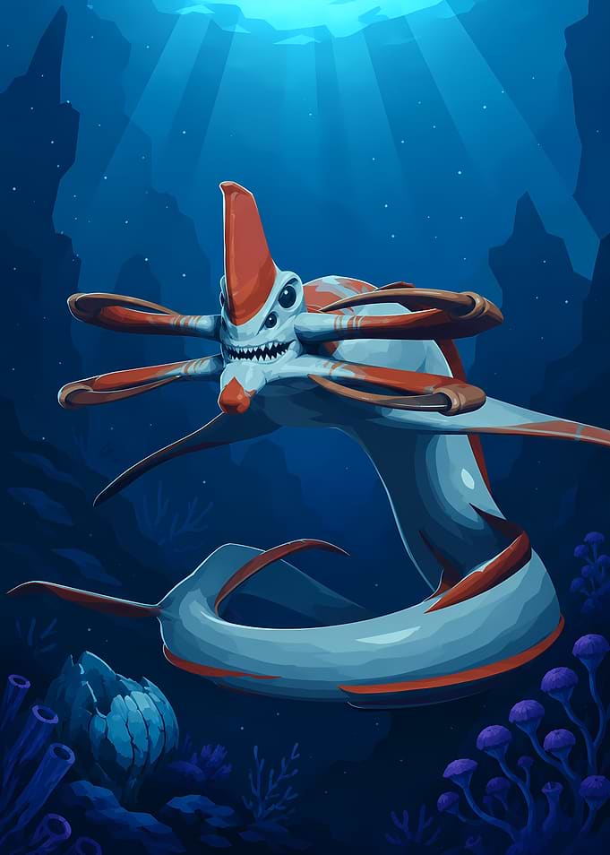 Reaper Leviathan from Subnautica