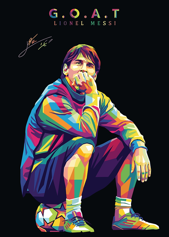 Lionel Messi Pop Art Poster