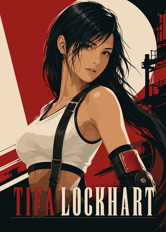 Anime Martial Arts Girl Vector Poster