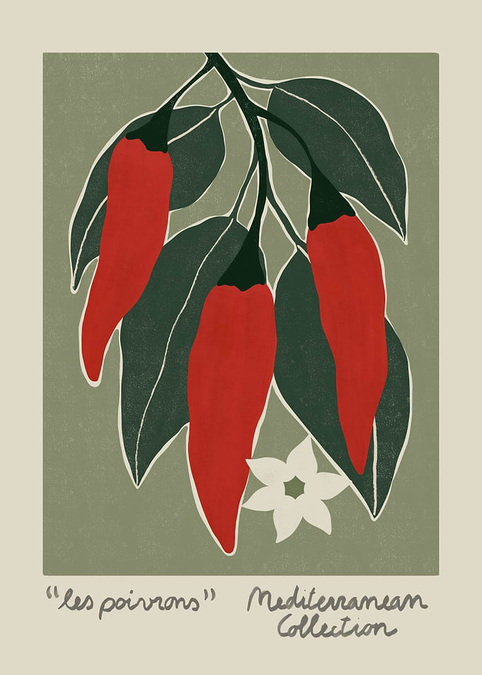 Les Poivrons Mediterranean Collection Art Print