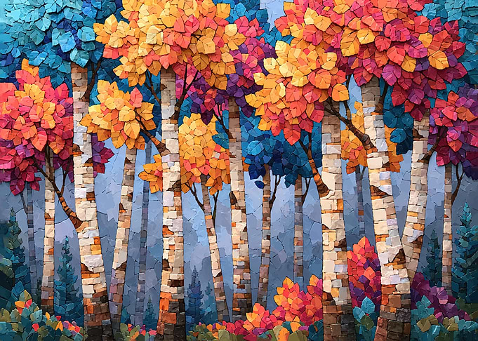 Vibrant Mosaic Forest Landscape