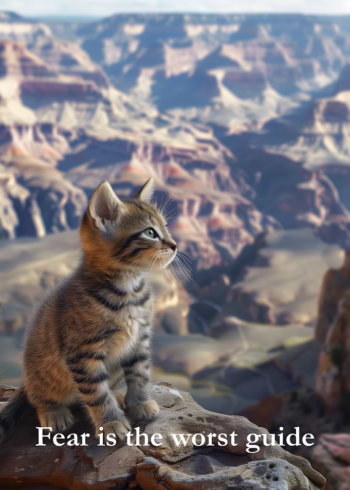 Kitten at the Grand Canyon