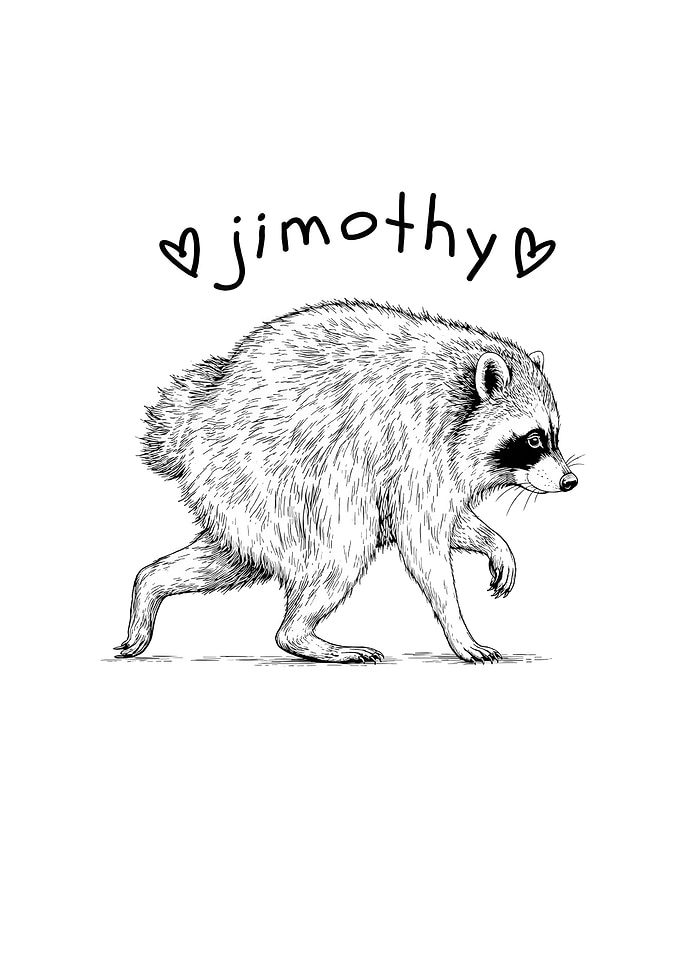 Jimothy the Raccoon Illustration