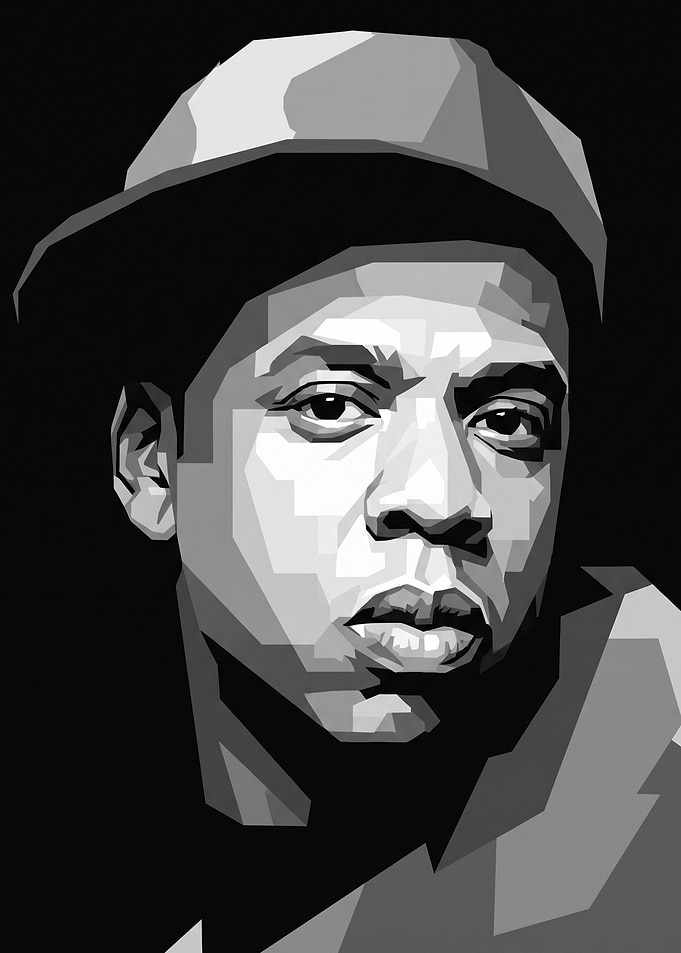 Jay-Z Low Poly Portrait
