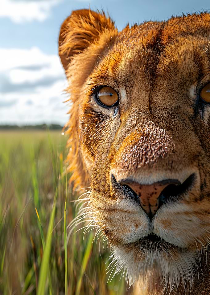 Close-up Portrait of a Lion