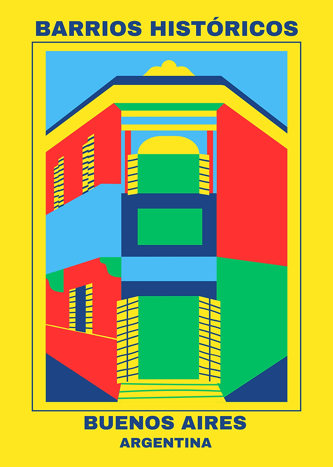 Buenos Aires Historic Neighborhoods Poster