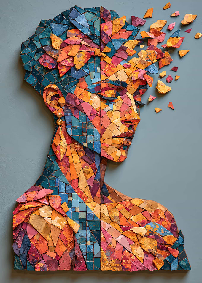 Mosaic Portrait of a Woman