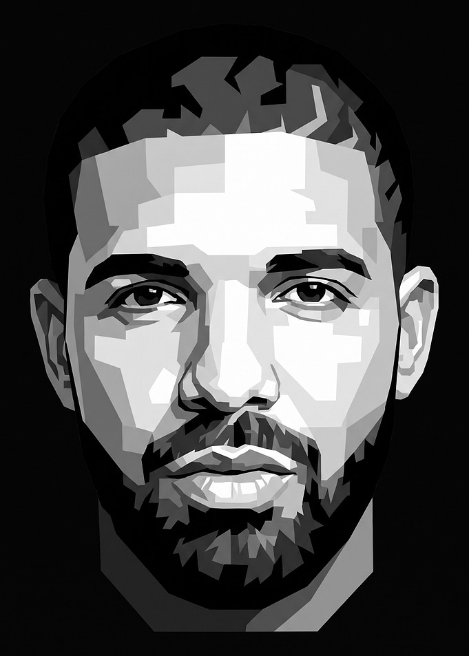 Drake Low Poly Portrait