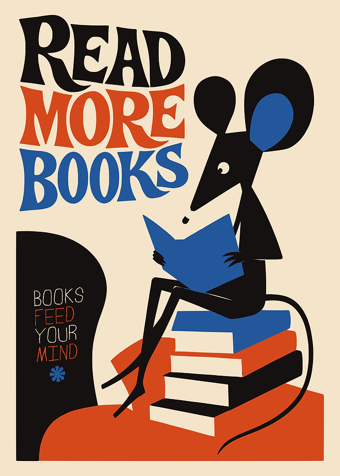 Read More Books Mouse Poster