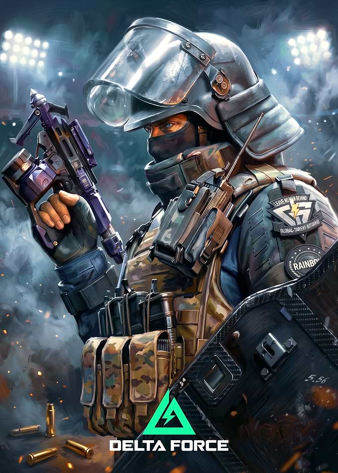 Delta Force Tactical Soldier Portrait