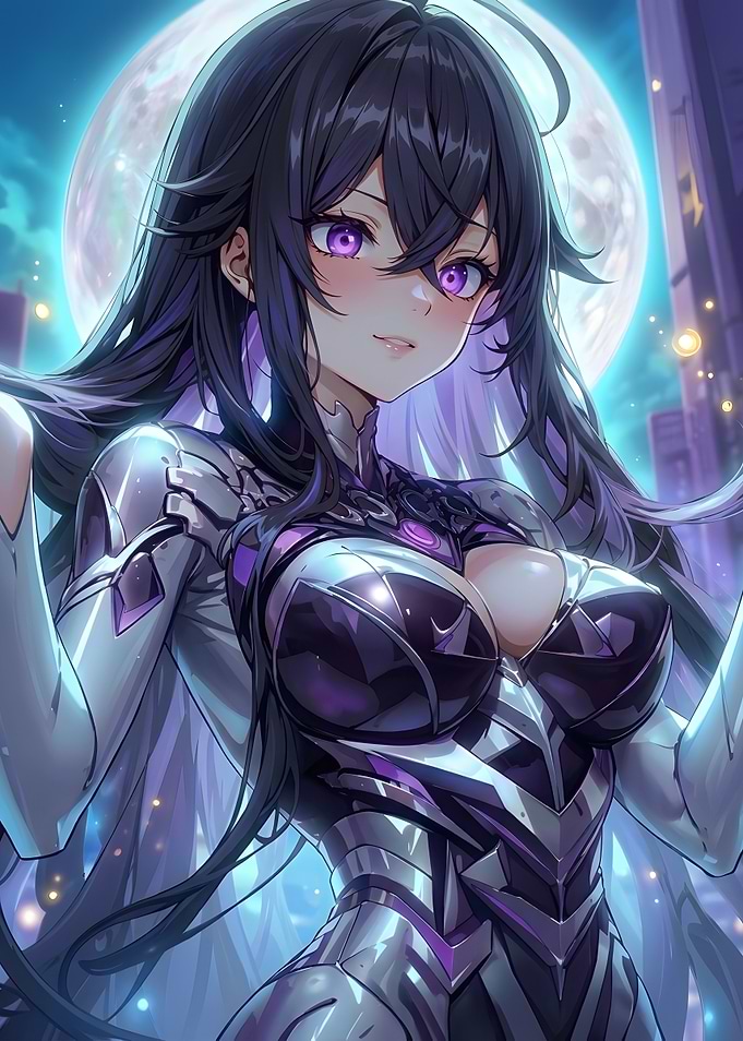 Anime Girl in Futuristic Armor