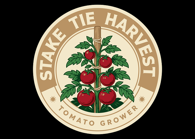 Stake Tie Harvest Tomato Grower Logo