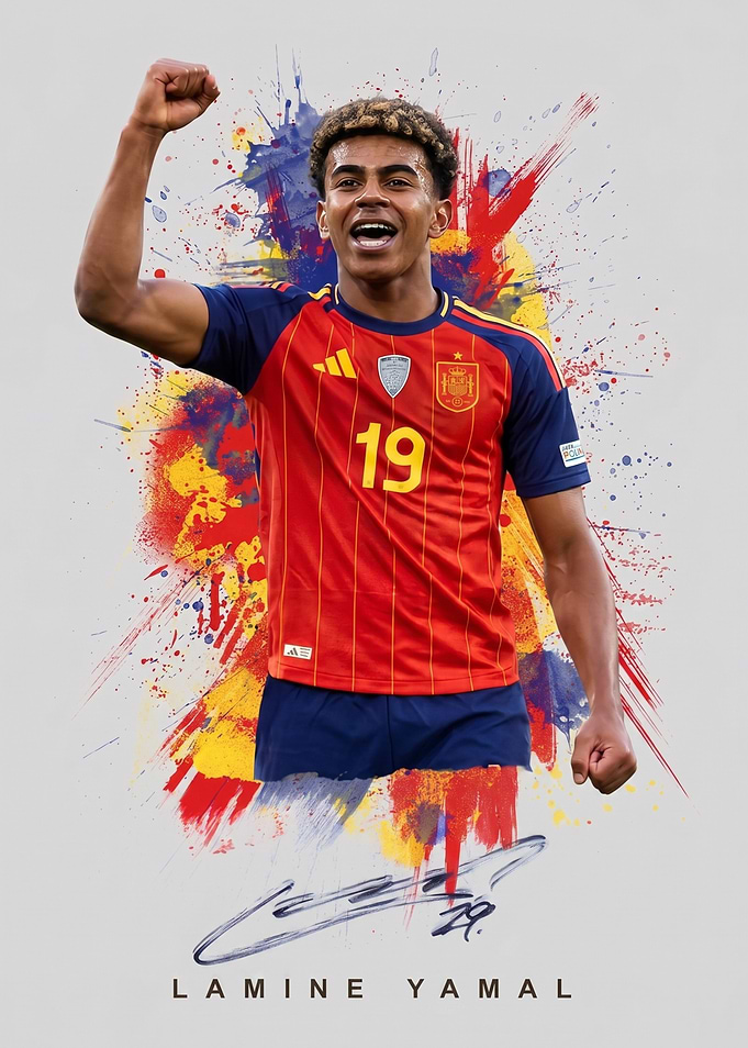 Lamine Yamal Spain Soccer Poster