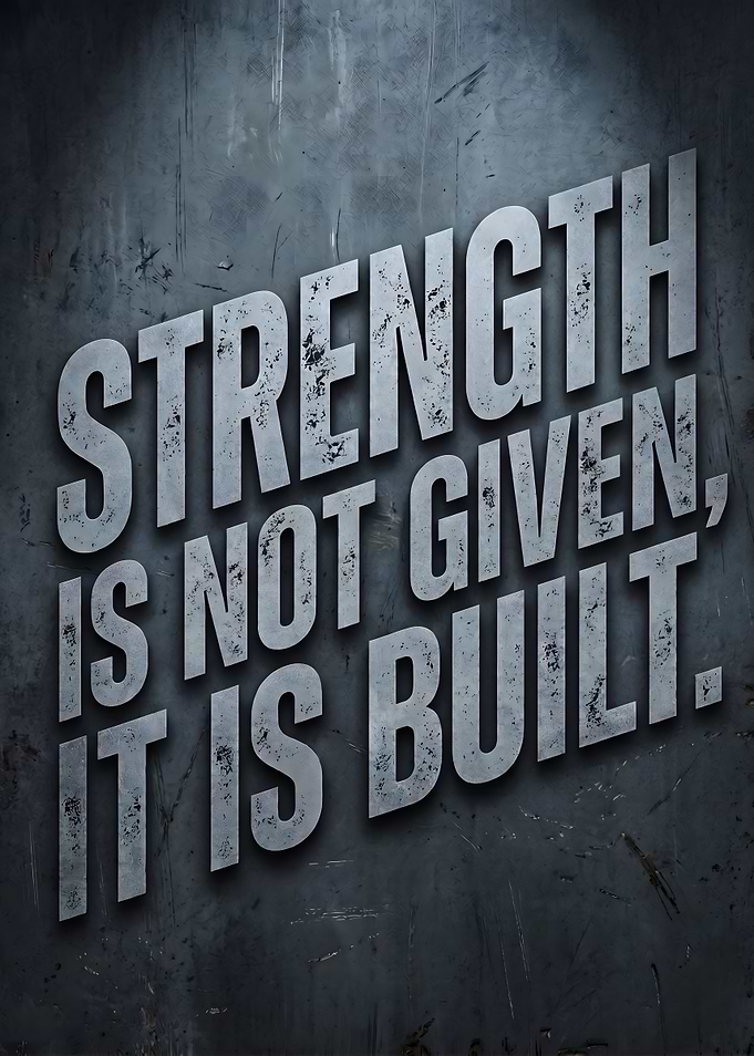 Strength Is Not Given Motivational Poster