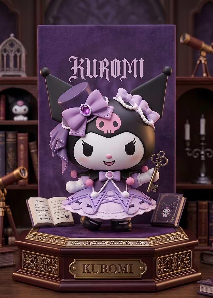 Kuromi Gothic Library Collectible Figure