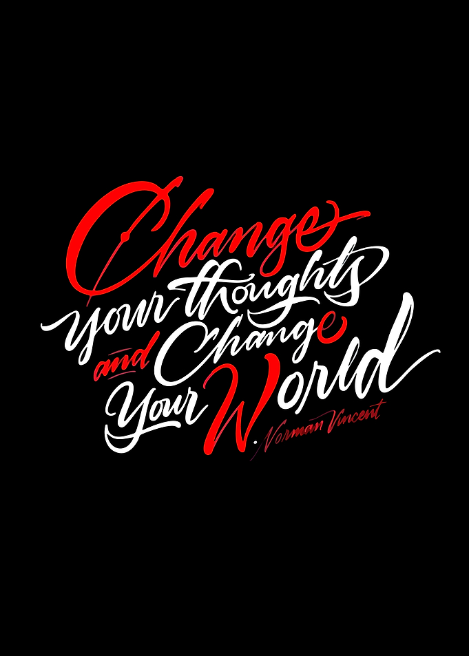 Change Your Thoughts Inspirational Quote Art