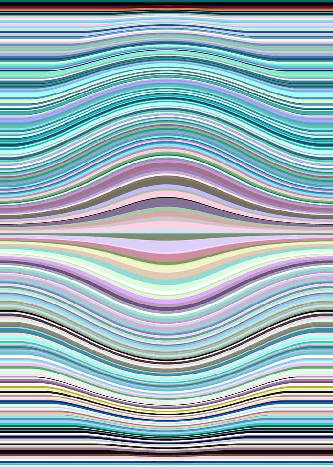 Abstract Wavy Pastel Line Pattern