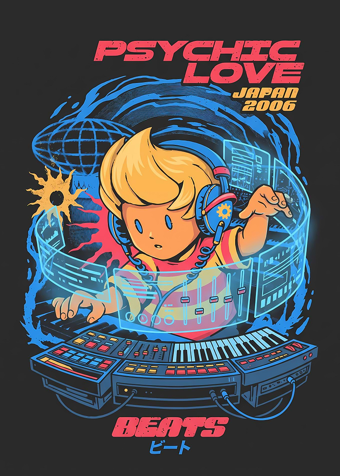 Lucas Earthbound DJ Retro Graphic