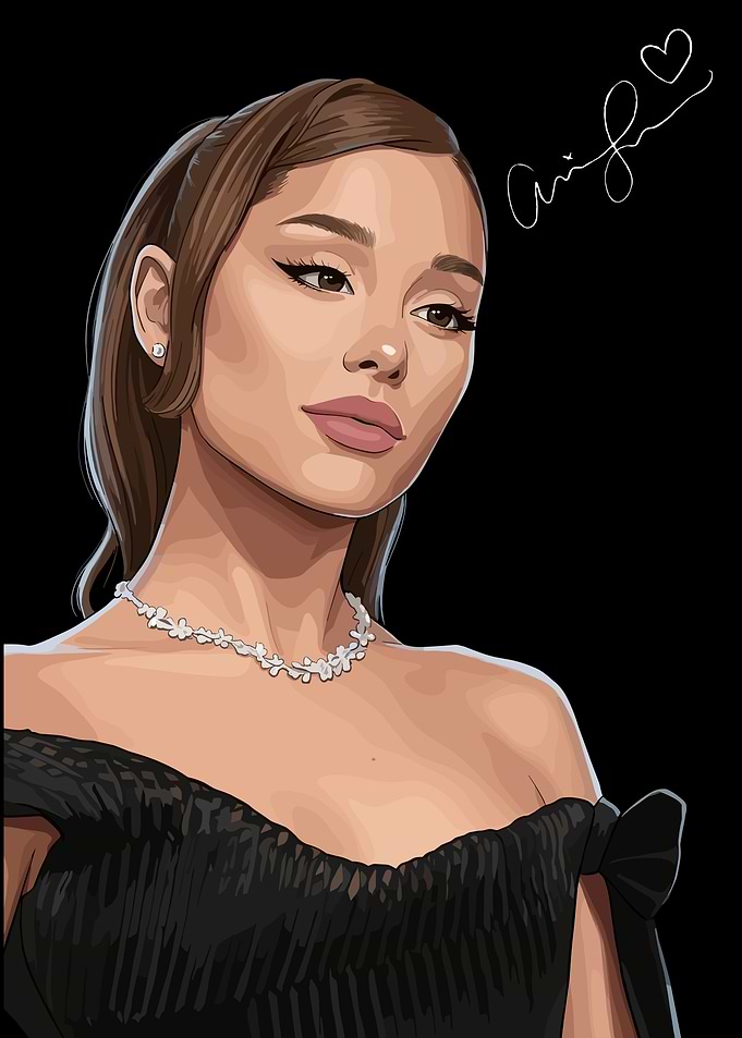 Ariana Grande Pop Art Portrait