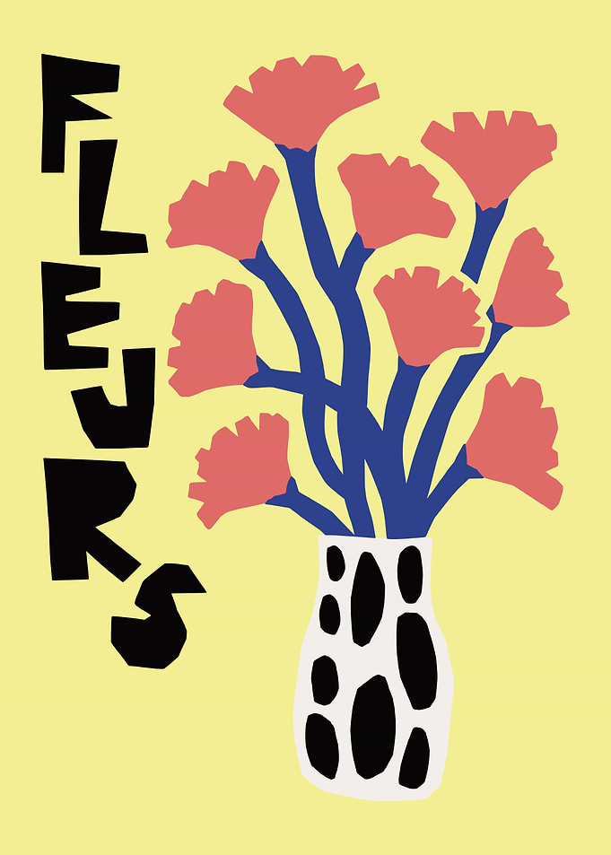 Modern Matisse Style Floral Art Print