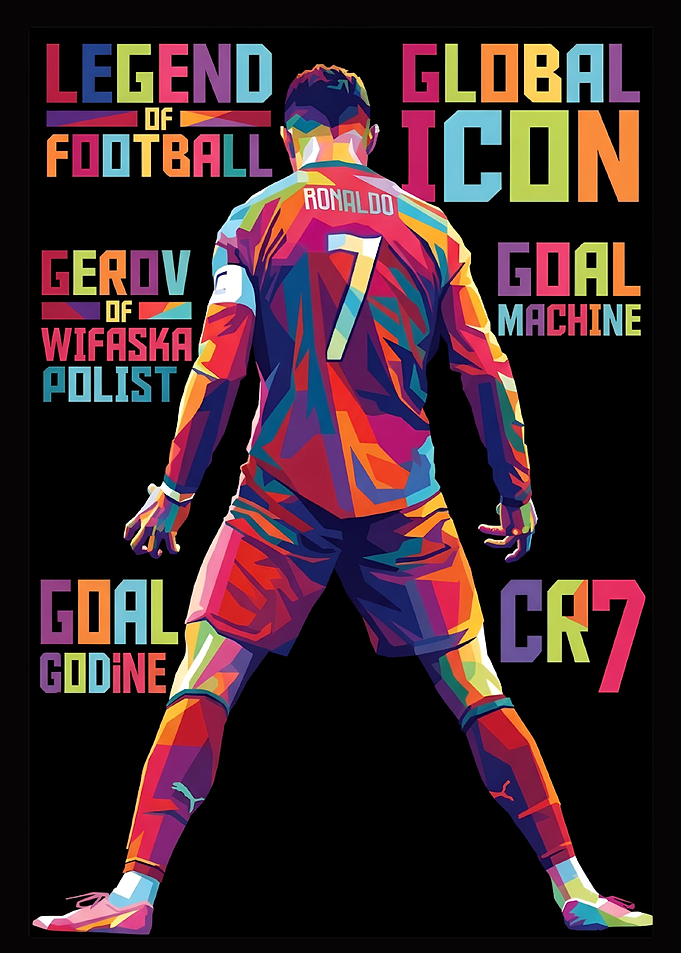 Cristiano Ronaldo Pop Art Poster