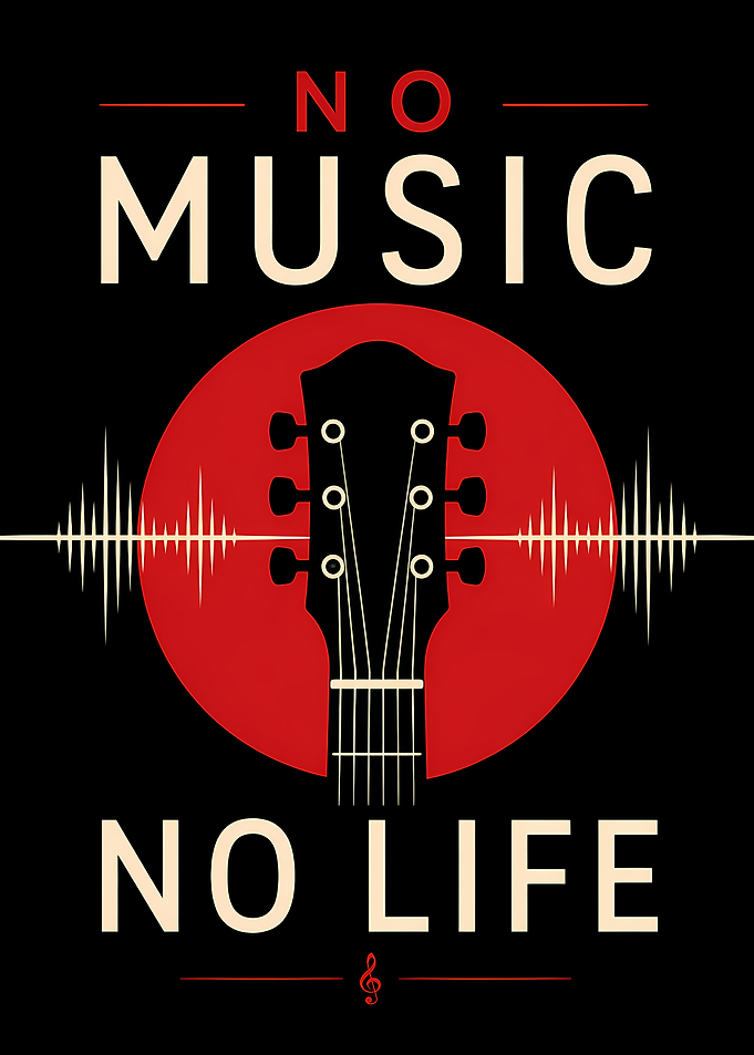 No Music No Life Guitar Poster