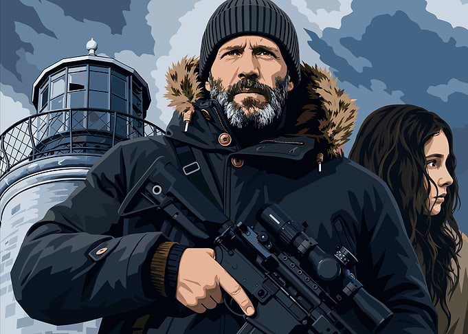 Jason Statham Lighthouse Survival Art