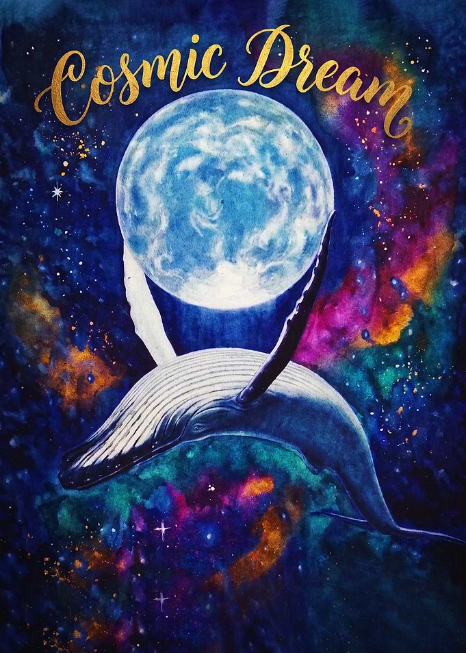 Cosmic Dream Whale Art