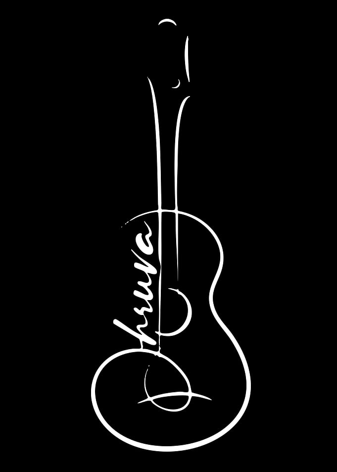 Minimalist Guitar Line Art Design