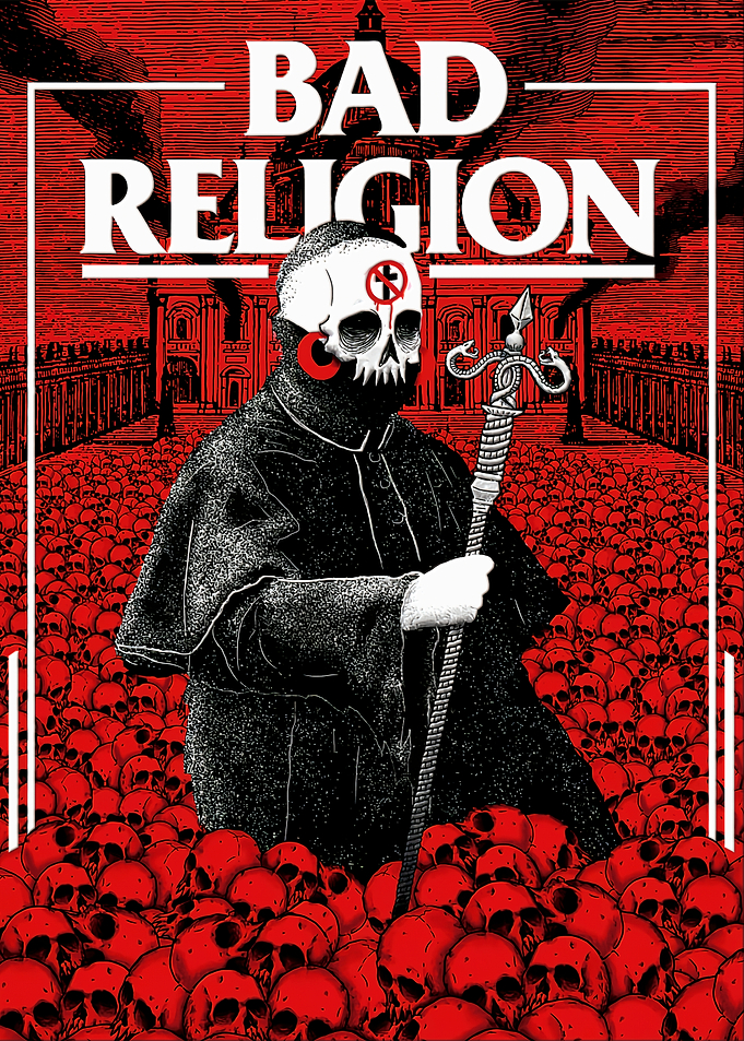 Bad Religion Crossbuster Skull Poster
