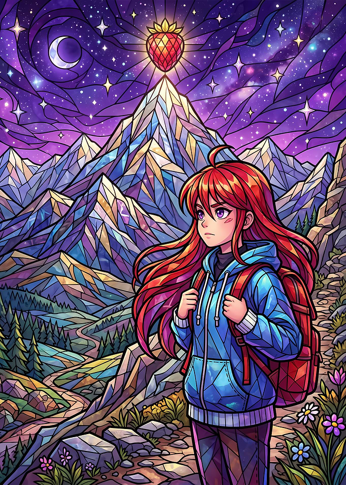Celeste Stained Glass Mountain Adventure