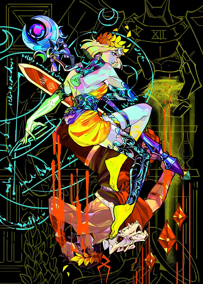 Hades Game Zagreus and Melinoe Illustration