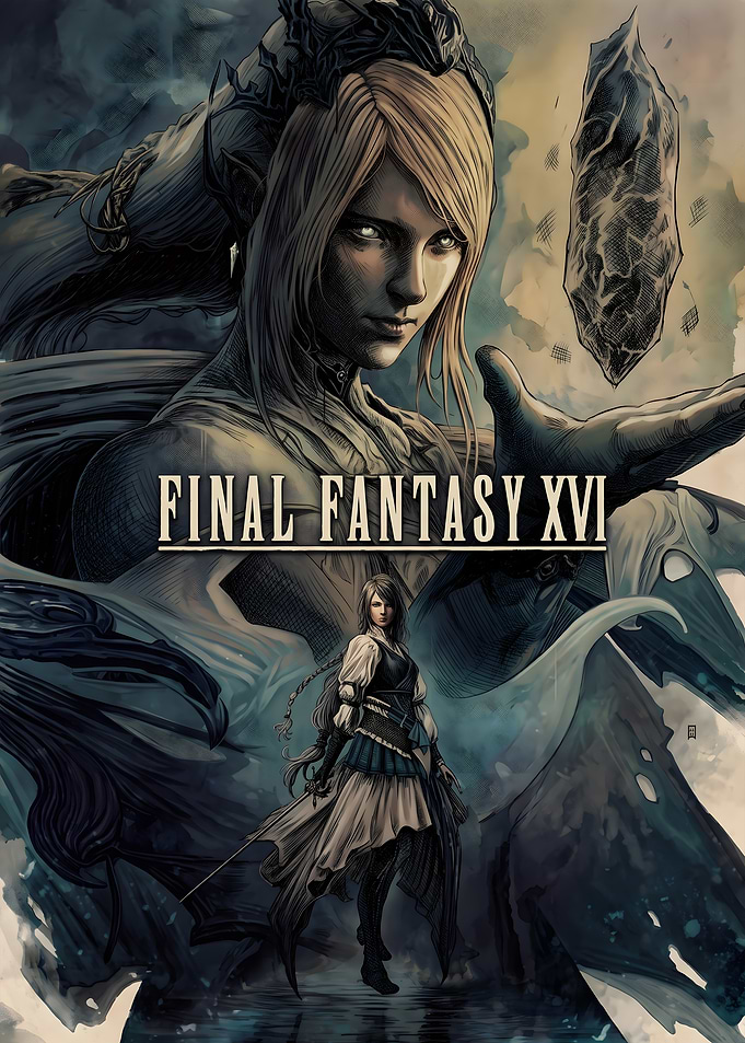 Final Fantasy XVI Jill Warrick And Shiva Poster