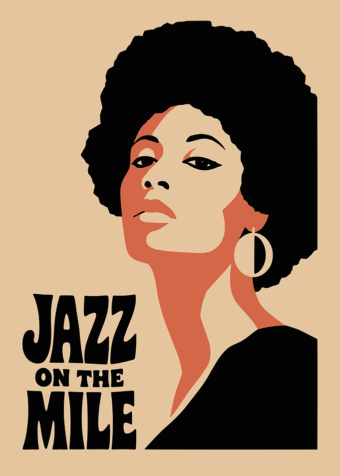 Jazz on the Mile Retro Poster
