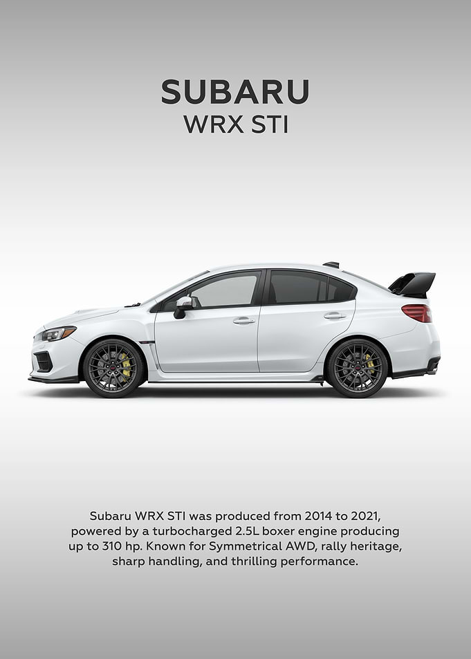 White Subaru WRX STI Side Profile