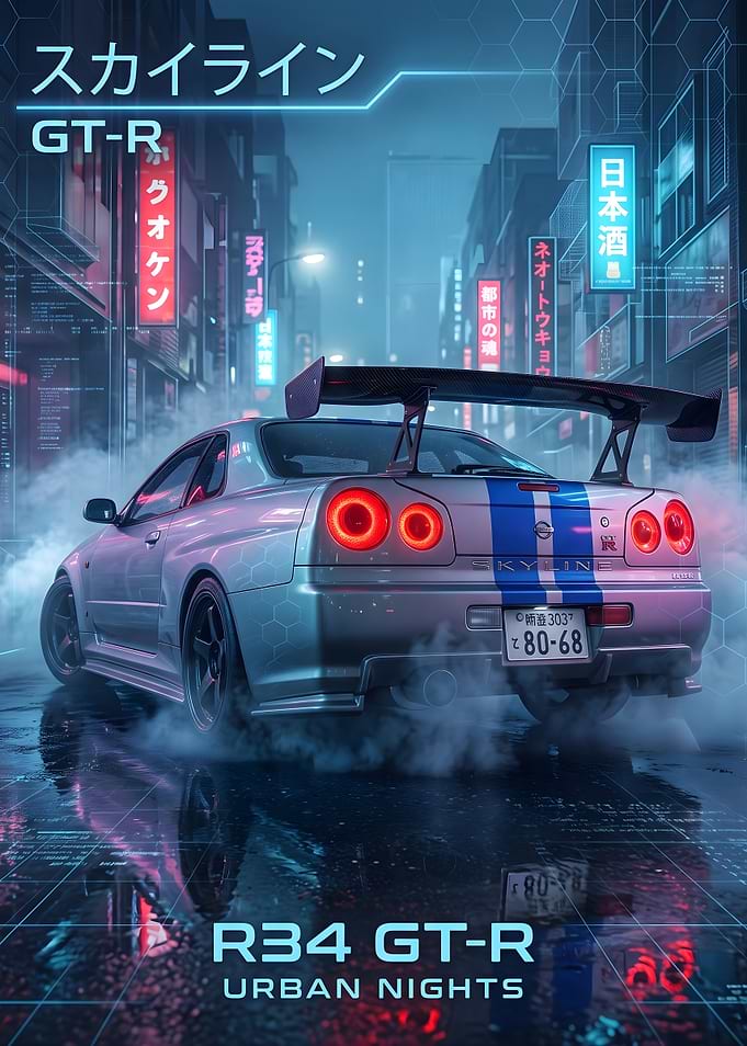 Nissan Skyline R34 GT-R Urban Night