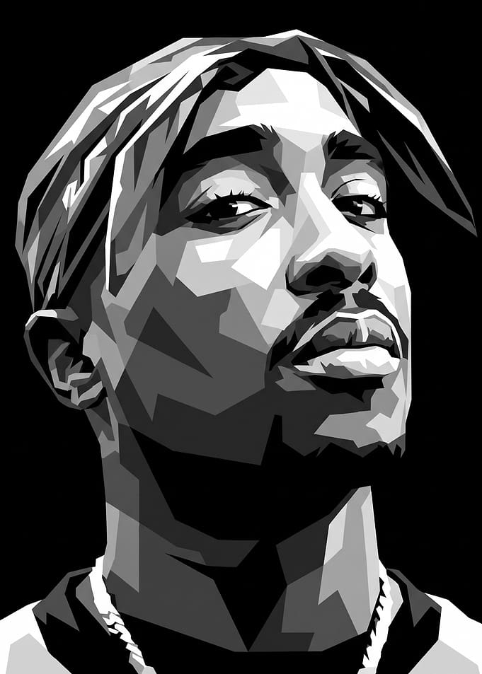 Tupac Shakur WPAP Pop Art Portrait
