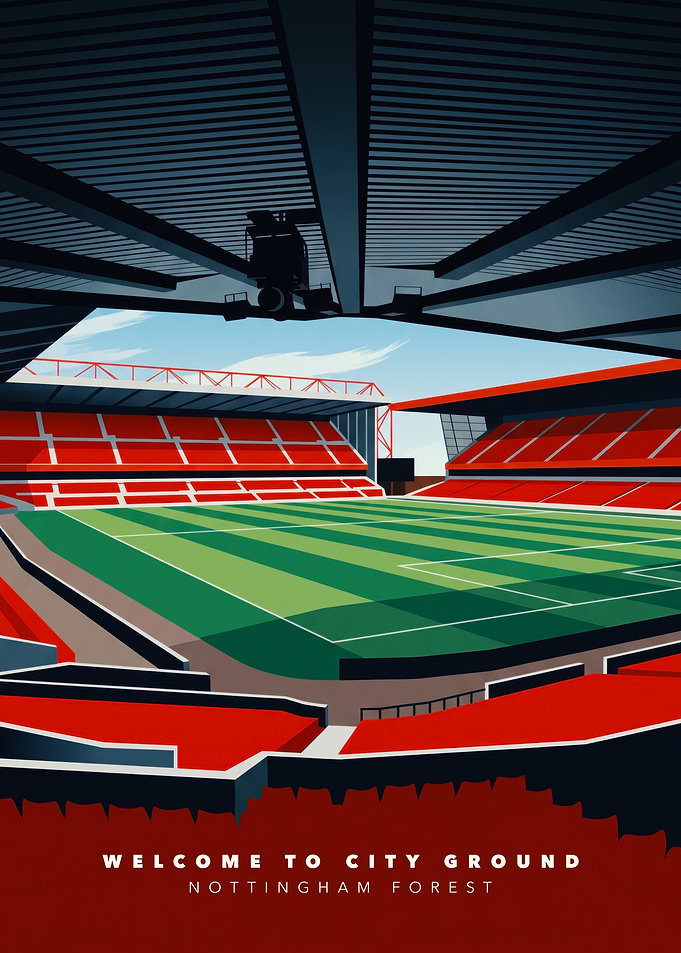 Nottingham Forest City Ground Stadium Poster