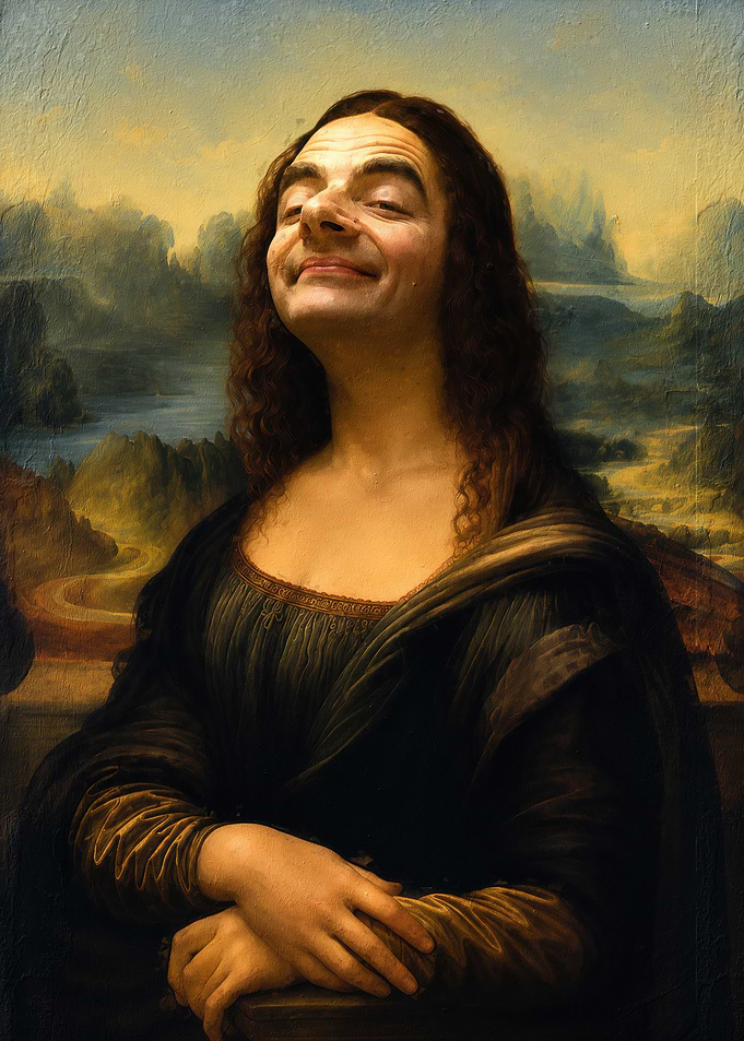 Mr. Bean as the Mona Lisa