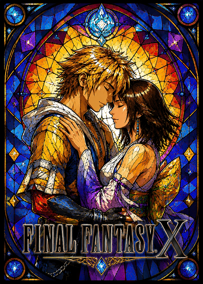 Final Fantasy X Stained Glass Art