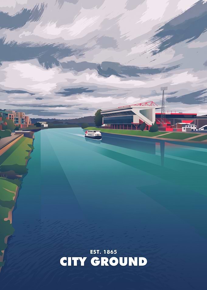 Nottingham Forest City Ground Stadium Poster